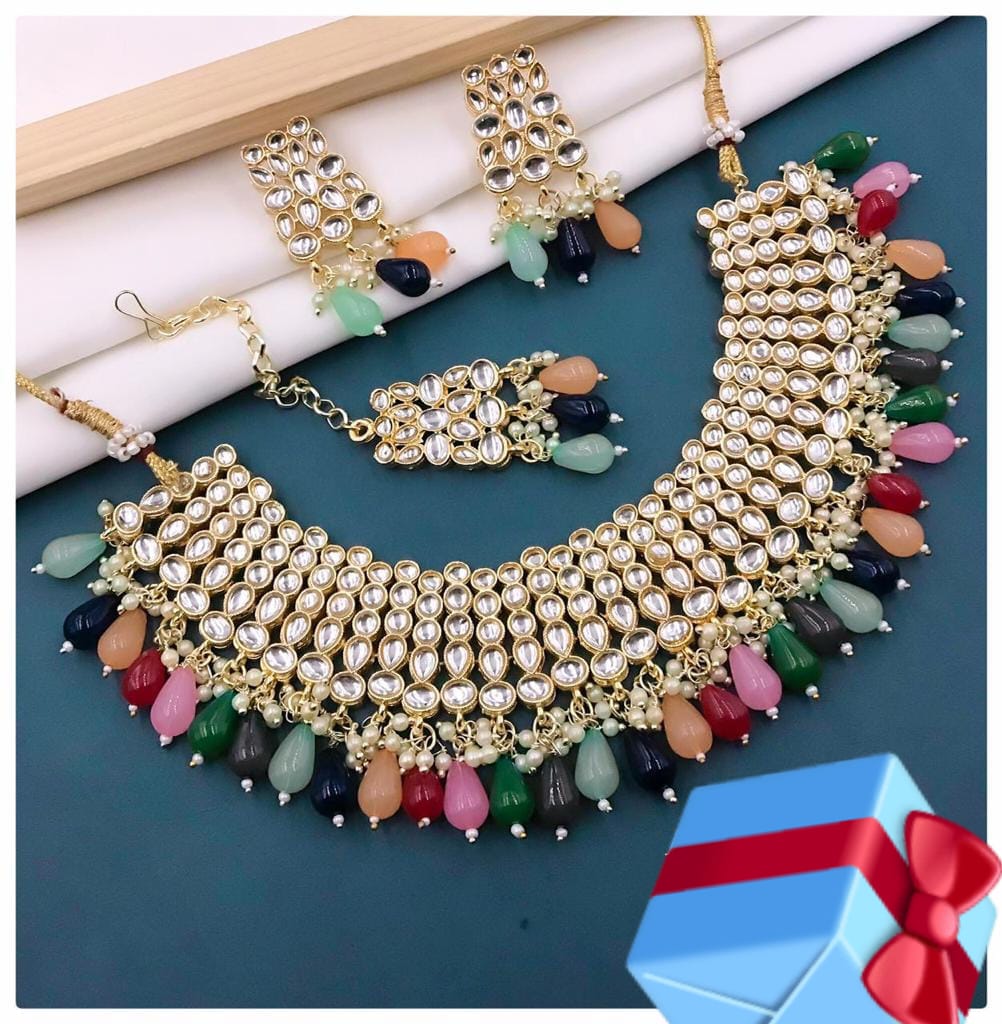 Wedding Wear Kundan Bridal Set Accessories Wholesale Price In Surat
